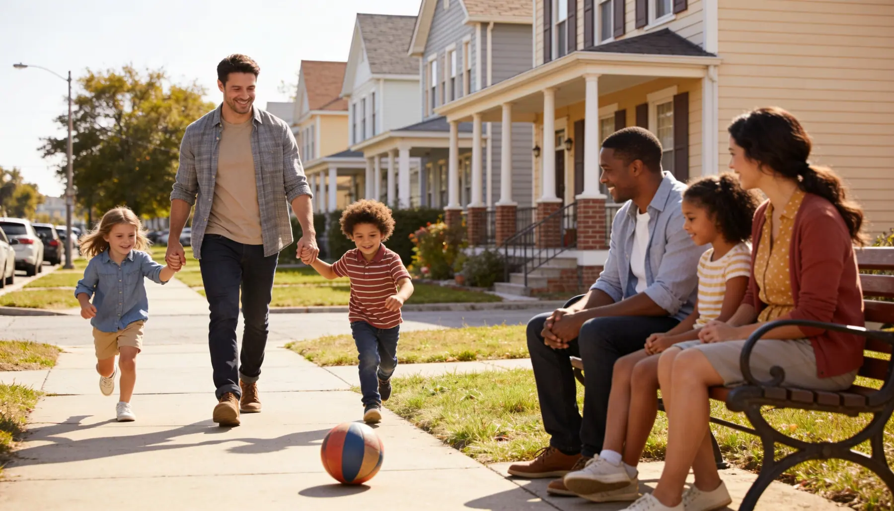 A neighbourhood safety team running a prevention session