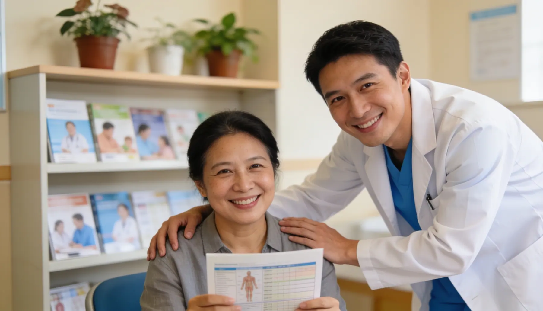 A clinician seeing a patient at a community health center