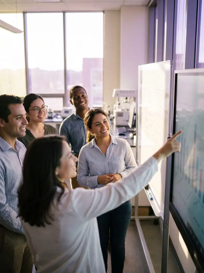 Public-health researchers working on new health solutions